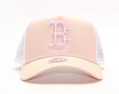 Dámská Kšiltovka New Era 9FORTY A-Frame Trucker Baston Red Sox Essential Peach/White