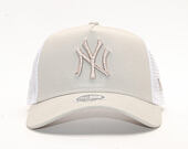 Dámská Kšiltovka New Era 9FORTY A-Frame Trucker New York Yankees Essential Satin/White