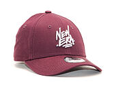 Dětská Kšiltovka New Era 9FORTY Script Child Maroon / White Strapback