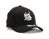 Dětská Kšiltovka New Era 9FORTY Script Child Black / White Strapback