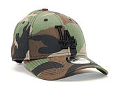 Kšiltovka New Era 9FORTY Camo Essential Los Angeles Dodgers Woodland Camo Strapback
