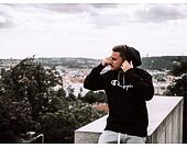 Mikina S Kapucí Champion Hooded Sweatshirt Classic Logo Black 215210