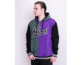 Mikina Karl Kani Varsity Block Hoodie - Dark Green/Purple 6093156