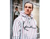 Mikina Karl Kani Signature Pinstripe Hoodie White/Black/Red 6093162