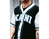 Dres Karl Kani Serif Block Baseball Shirt Black/White 6035437
