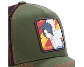 Kšiltovka Capslab Trucker - Naruto - Sasuke - Olive Green