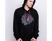 Mikina '47 Brand NHL Chicago Blackhawks Imprint Burnside Hood Jet Black