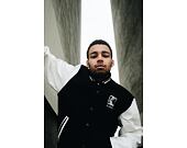Bunda Karl Kani Og Fake Leather Block College Jacket Black/White