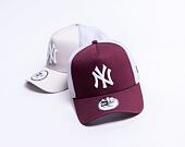 Kšiltovka New Era 9FORTY Trucker MLB League Essential New York Yankees Maroon / White