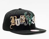 Kšiltovka Mitchell & Ness Milwaukee Bucks Hype Type Snapback Black