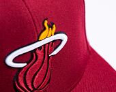 Kšiltovka Mitchell & Ness Team Ground 2.0 Snapback Miami Heat Maroon