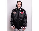 Bunda Mitchell & Ness Champ City Satin Jacket Chicago Bulls Black