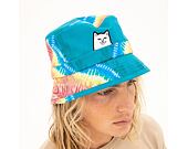 Klobouk Rip N Dip Lord Nermal Tie Dye Bucket Hat Teal Rainbow RND9137