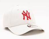 Kšiltovka New Era 9FORTY MLB League Essential New York Yankees - Stone / Red