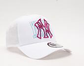 Kšiltovka New Era 9FORTY A-Frame Trucker MLB Logo Overlay New York Yankees Snapback Optic White