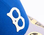 Kšiltovka New Era 59FIFTY Low Profile MLB Cooperstown Brooklyn Dodgers Fitted Bright Royal / Grey