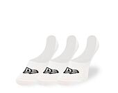 3 páry ponožek New Era Flag Invisible 3Pack White