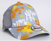 Dětská kšiltovka New Era 9FORTY Kids Trucker MLB Print New York Yankees Strapback Dolphin Gray/Optic