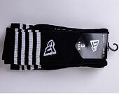 3 páry ponožek New Era Stripe Crew 3Pack Black