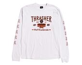 Triko s dlouhým rukávem HUF × Thrasher Monteray Longsleeve White