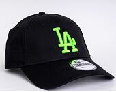 Kšiltovka New Era 9FORTY MLB Neon Pack Los Angeles Dodgers Strapback Black/Cyber Green