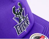 Kšiltovka Mitchell & Ness Keep On Truckin Trucker Hwc Milwaukee Bucks Dark Purple