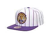 Kšiltovka Mitchell & Ness NCAA Retro Pinstripe Snapback Louisiana State University White
