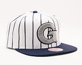Kšiltovka Mitchell & Ness NCAA Retro Pinstripe Snapback Georgetown University White