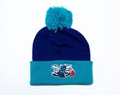 Kulich Mitchell & Ness TWO TONE POM BEANIE HWC Charlotte Hornets Purple