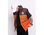 Vesta Karl Kani OG Block Puffer Vest dark orange/sand/brown