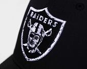 Kšiltovka New Era 9FORTY Black and White Las Vegas Raiders Strapback Black