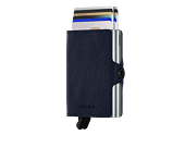 Peněženka Secrid Twinwallet Vegetable Tanned Navy-Silver