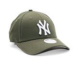 Dámská kšiltovka New Era 9FORTY Womens MLB League Essential New York Yankees - Olive / White