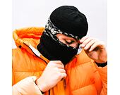 Custom made pletená Balaclava kukla - Black / Cream Storm