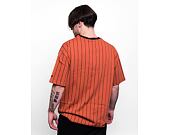 Triko New Era Pinstripe Oversized Tee Redwood / Black