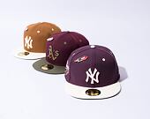 Kšiltovka New Era 59FIFTY MLB WS Sidepatch Trail Mix New York Yankees Plum / Chrome White