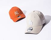 Kšiltovka New Era - MLB Essential 9FORTY - LA Dodgers - Stone / White