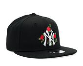 Kšiltovka New Era 9FIFTY MLB Flower New York Yankees Black