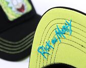 Kšiltovka Capslab Rick and Morty - Amazed Rick Flat Trucker Black / Lime