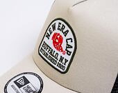 Kšiltovka New Era -  Buffalo Patch - 9FORTY A-Frame Trucker - Stone