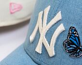 Dámská Kšiltovka New Era 9FORTY Womens MLB Butterfly New York Yankees Heather Light Blue / White