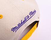 Kšiltovka Mitchell & Ness NBA Pop Panel Snapback Los Angeles Lakers Off White