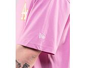 Triko New Era MLB Pastel Oversized Tee Los Angeles Dodgers Wild Rose Pink / Off White
