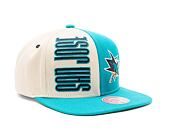 Kšiltovka Mitchell & Ness NHL Pop Panel Snapback San Jose Sharks Off White