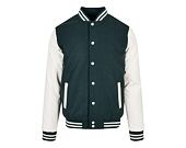 Bunda Urban Classic Oldschool College Jacket Bottlegreen/White
