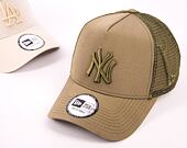 Kšiltovka New Era 9FORTY A-Frame Trucker MLB Tech Ripstop Trucker New York Yankees New Olive