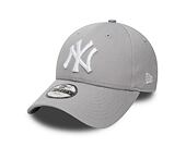 Dětská Kšiltovka New Era League Basic New York Yankees Grey/White Child 9FORTY Strapback