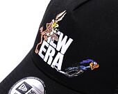 Kšiltovka New Era 9FORTY A-Frame Trucker Looney Tuners - Willy the Coyote Black / White