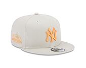Kšiltovka New Era 9FIFTY MLB Side Patch New York Yankees Stone / Orange Glaze