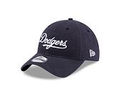 Kšiltovka New Era 9TWENTY MLB Team Script Los Angeles Dodgers Dark Royal / Optic White